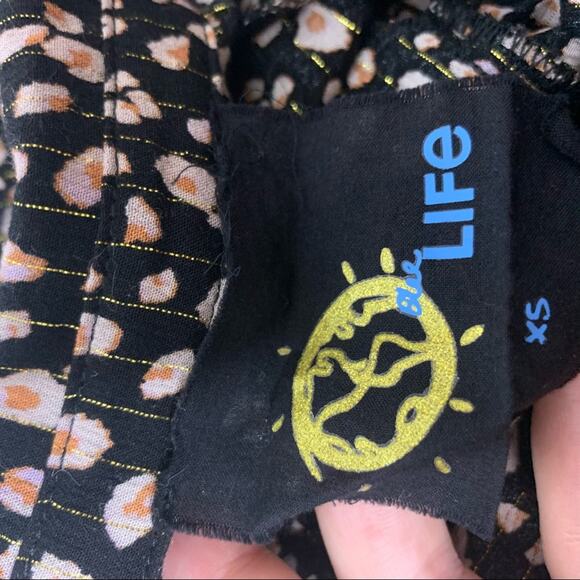 Blue Life Caden Crop Top leopard lurex strip sz XS - Picture 6 of 9